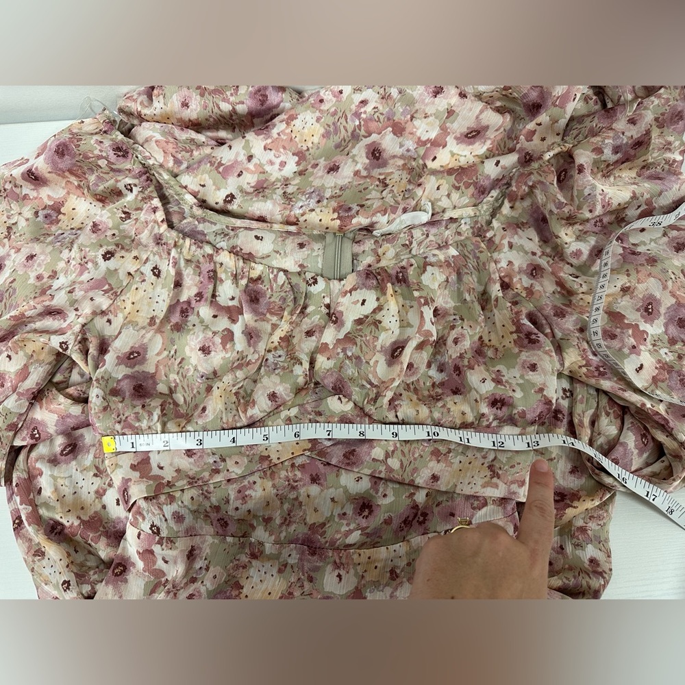 Lush Floral Midi Long Sleeve Dress NWT - Picture 10 of 14